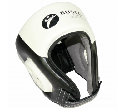 Шлем RuscoSport с усилением чёрно-белый