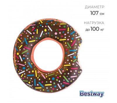 36118 Круг для плавания Bestway «Пончик» d=107 см МИКС 36118 Круг для плавания Bestway «Пончик» d=107 см МИКС