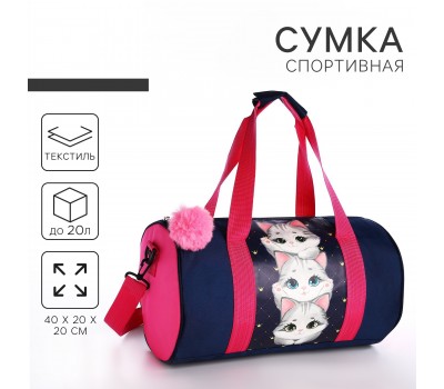 Сумка детская спортивная «Котята» 40×20×20см 9703755