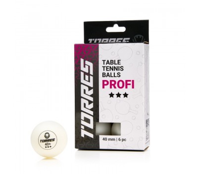 Шарики для н/т TORRES Profi 3* TT23012 40мм 6шт Шарики для н/т TORRES Profi 3* TT23012 40мм 6шт