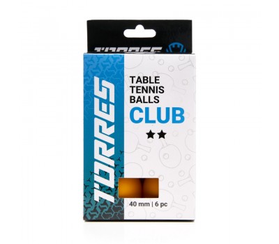 Шарики для н/т TORRES Club 2* TT23013 40+ мм 6шт оранжевый Шарики для н/т TORRES Club 2* TT23013 40+ мм 6шт оранжевый