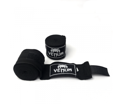 Бинт боксерский Venum черный 3м