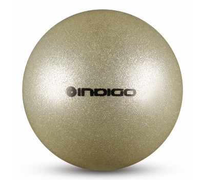 Мяч для худ. гимнастики INDIGO металлик 300г 15см с блеcтками